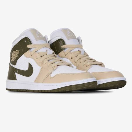 JORDAN air jordan 1 AIR JORDAN 1 MID BIANCO/KAKI DONNA