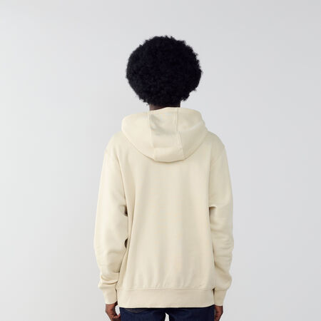 NIKE HOODIE LINEAR LOGO BEIGE/BIANCO UOMO