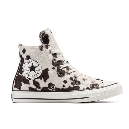 CONVERSE chuck taylor all star CTAS HI PONY HAIR VACHE BIANCO/NERO DONNA
