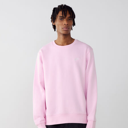 NIKE SWEAT CREW CLUB ROSA/BIANCO UOMO