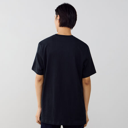 NIKE TEE SHIRT SWOOSH NERO/BIANCO UOMO