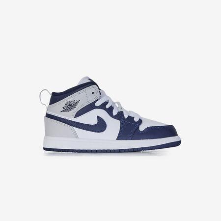 JORDAN AIR JORDAN 1 MID BIANCO/BLU SCURO BAMBINO