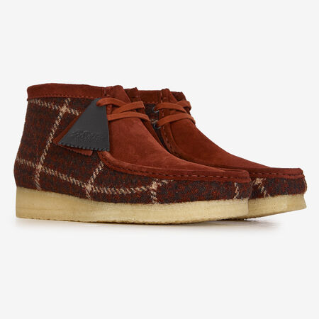 CLARKS WALLABEE BT HARRIS TWEED MARRONE UOMO