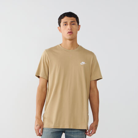 NIKE TEE SHIRT CLUB MARRONE/BIANCO UOMO