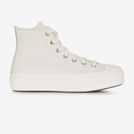 CONVERSE CHUCK TAYLOR LIFT HI CROCO BIANCO DONNA