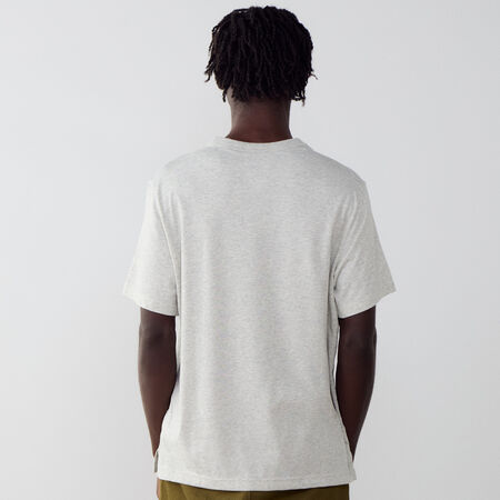 JORDAN TEE SHIRT CENTERED LOGO GRIGIO/BIANCO UOMO