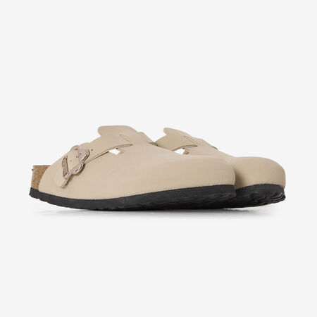 BIRKENSTOCK BOSTON LEATHER FLOWER BEIGE RAGAZZO