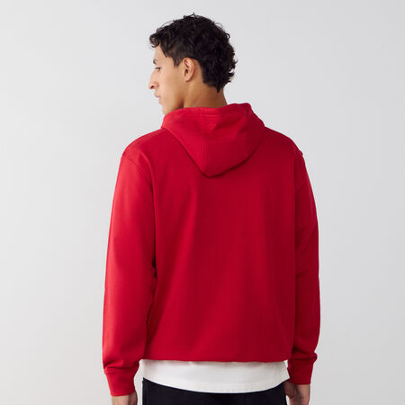 JORDAN HOODIE CENTERED LOGO DRI-FIT ROSSO UOMO