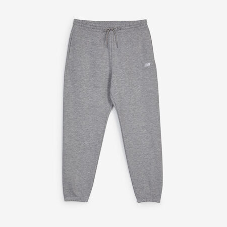 NEW BALANCE PANT JOGGER SMALL LOGO GRIGIO/BIANCO UOMO