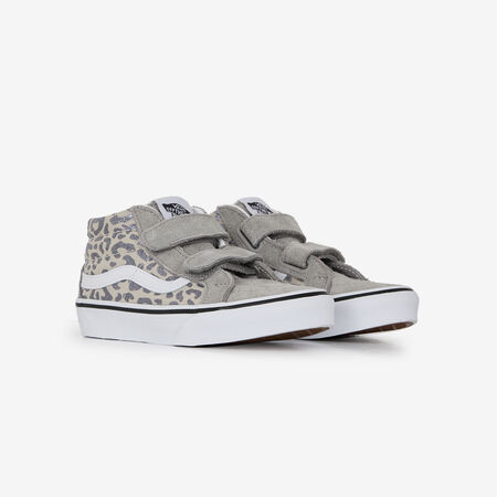 VANS SK8-MID LEOPARD V BEIGE/ARGENTO BAMBINO