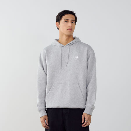 NEW BALANCE HOODIE SMALL LOGO GRIGIO/BIANCO UOMO