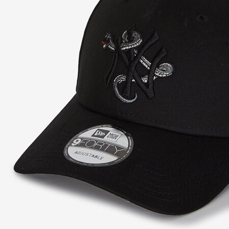 NEW ERA 9FORTY NY SNAKE EMBROIDERY LOGO NERO UOMO