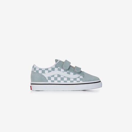 VANS old skool OLD SKOOL V CHECKERBOARD BLU CIELO NEONATO