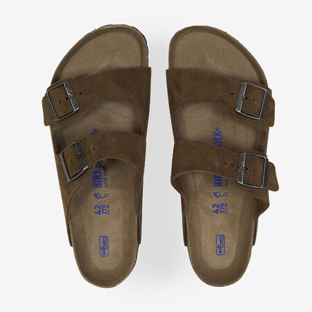 BIRKENSTOCK ARIZONA SUEDE DARK TEA MARRONE UOMO
