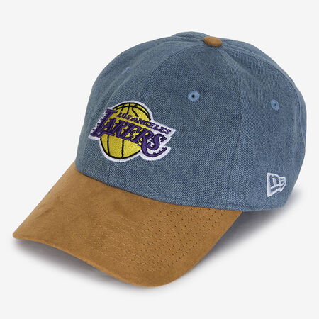 NEW ERA 9TWENTY LAKERS DENIM BLU UOMO
