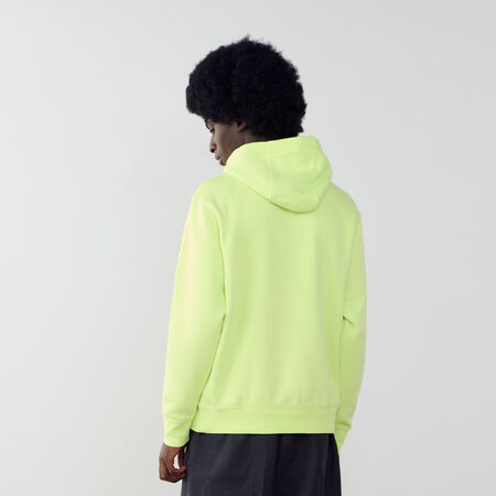 NIKE HOODIE CLUB SMALL LOGO GIALLO FLUORESCENTE UOMO
