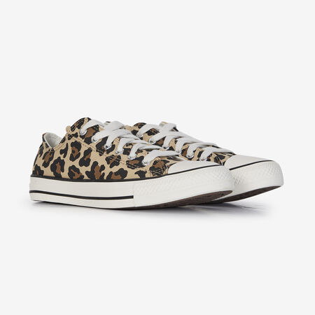 CONVERSE CHUCK TAYLOR ALL STAR OX LEOPARD BEIGE/MARRONE RAGAZZO