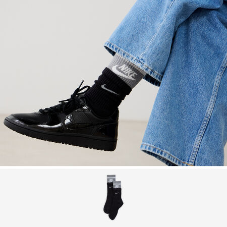 NIKE CHAUSSETTES CREW FUTURA BICOLORE NERO/GRIGIO UOMO
