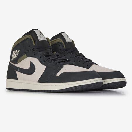 JORDAN AIR JORDAN 1 MID SE NERO/KAKI UOMO