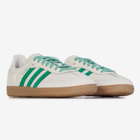 ADIDAS ORIGINALS samba SAMBA OG BIANCO/VERDE DONNA