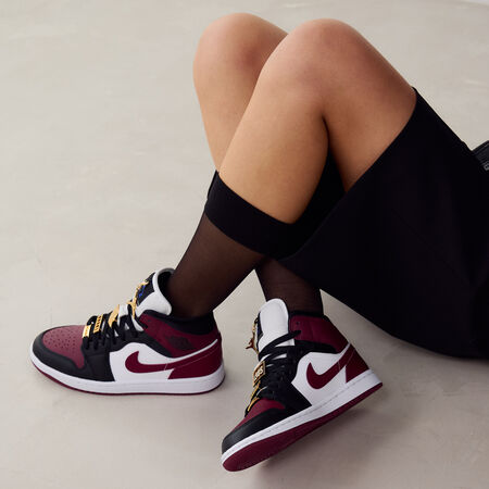 JORDAN air jordan 1 AIR JORDAN 1 MID BORDEAUX/NERO DONNA