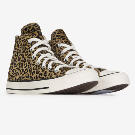 CONVERSE chuck taylor all star CTAS HI PONY HAIR LEOPARD MARRONE/NERO DONNA