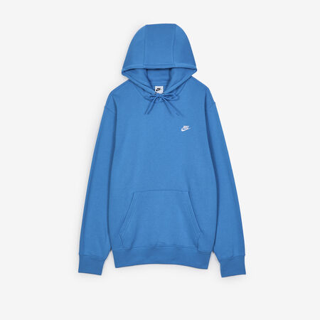 HOODIE CLUB SMALL LOGO : BLU/BIANCO