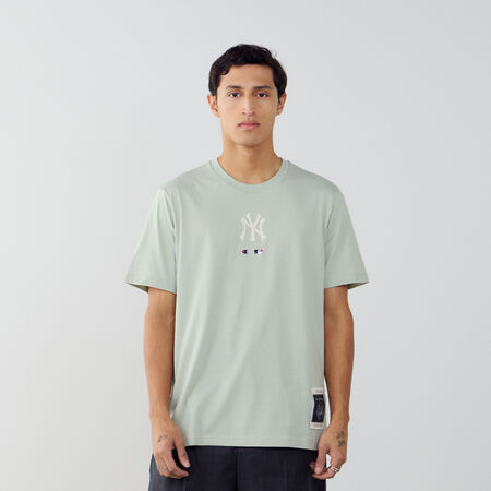 CHAMPION TEE SHIRT NY YANKEES VERDE/BIANCO UOMO