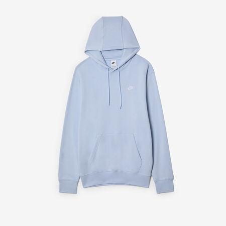 NIKE HOODIE CLUB SMALL LOGO BLU/BIANCO UOMO