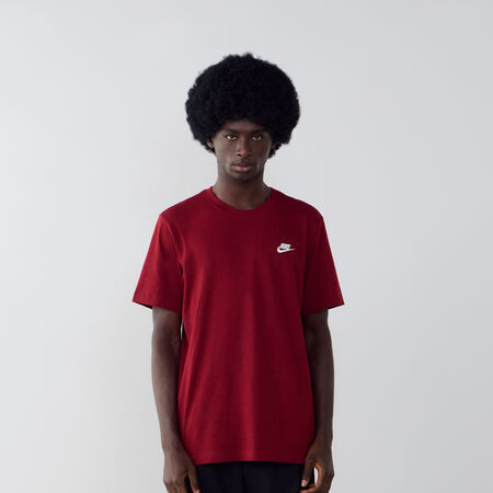 NIKE TEE SHIRT CLUB BORDEAUX/BIANCO UOMO