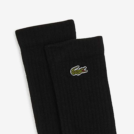 LACOSTE CHAUSSETTES X3 CREW LOGO NERO UOMO