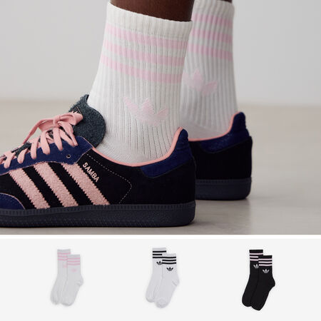 ADIDAS ORIGINALS CHAUSSETTES X3 CREW 3 STRIPES BIANCO/NERO UNISEX