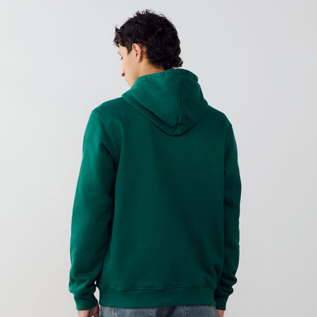 ADIDAS ORIGINALS HOODIE ESSENTIAL TREFOIL VERDE UOMO