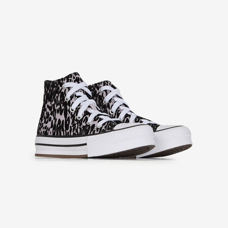 CONVERSE CHUCK TAYLOR ALL STAR LIFT HI LEO GRIGIO/NERO BAMBINO