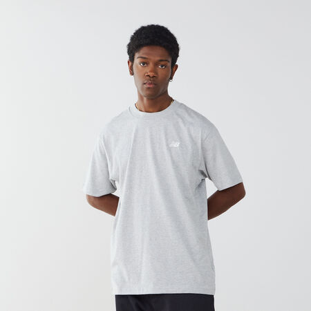 NEW BALANCE TEE SHIRT SMALL LOGO ESSENTIALS GRIGIO/BIANCO UOMO
