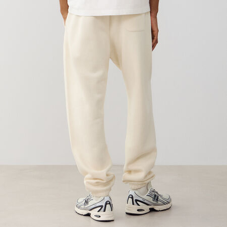NEW BALANCE PANT JOGGER SMALL LOGO BEIGE UOMO