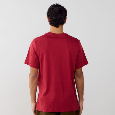 NIKE TEE SHIRT CLUB BORDEAUX/BIANCO UOMO