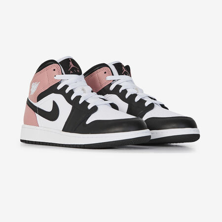 JORDAN AIR JORDAN 1 MID BIANCO/ROSA RAGAZZO