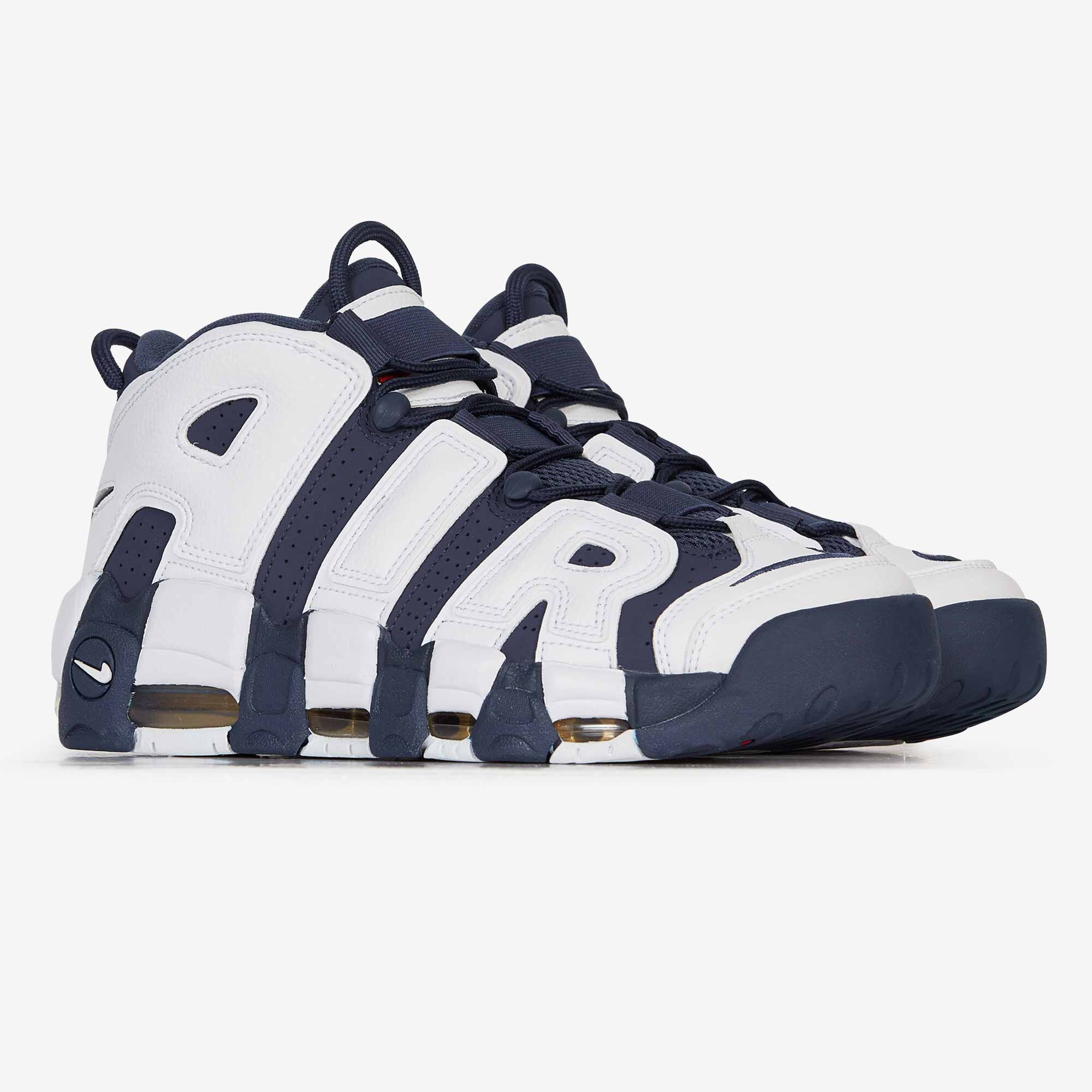 NIKE AIR MORE UPTEMPO 96 BLU BIANCO SNEAKERS UOMO Courir