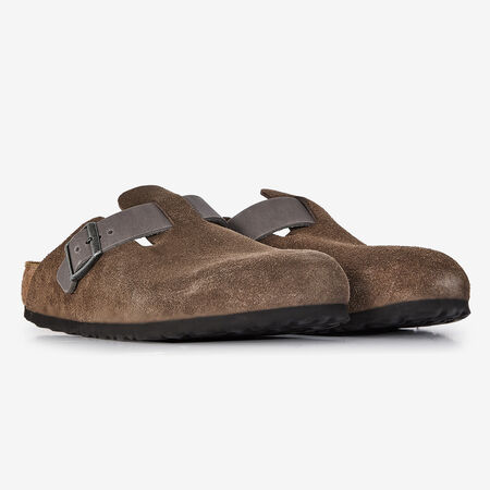 BIRKENSTOCK boston BOSTON SUEDE MIX CONCRETE GRAY GRIGIO UOMO