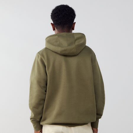NIKE HOODIE CLUB SMALL LOGO VERDE/BIANCO UOMO