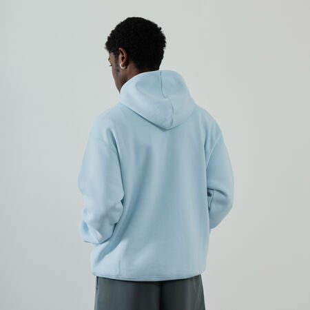 NEW BALANCE HOODIE SMALL LOGO BLU CIELO UOMO