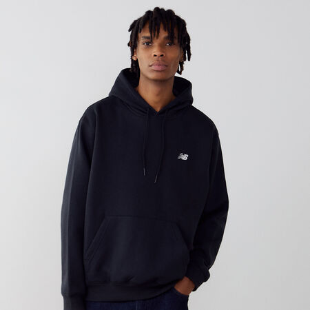 NEW BALANCE HOODIE SMALL LOGO NERO UOMO