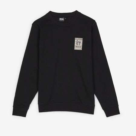 ONE PIECE SWEAT CREW WANTED ACE NERO UOMO
