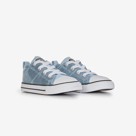 CONVERSE CHUCK TAYLOR ALL STAR OX EL GLITTER BLU/BIANCO NEONATO