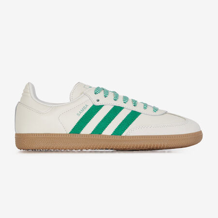 ADIDAS ORIGINALS samba SAMBA OG BIANCO/VERDE DONNA