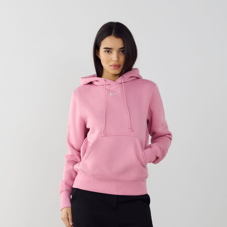 NIKE HOODIE CLUB CENTERED LOGO ROSA/BIANCO DONNA