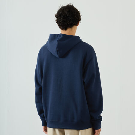 NEW BALANCE HOODIE SMALL LOGO BLU UOMO