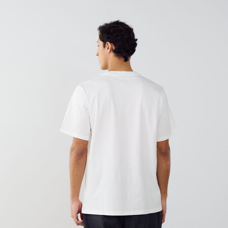 CONVERSE TEE SHIRT STAR CHEVRON EMBROIDERED BIANCO/NERO UOMO