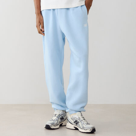 NEW BALANCE PANT JOGGER SMALL LOGO BLEU CIEL UOMO